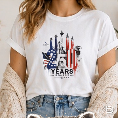 America 250 Years Patriotic Anniversary Shirt | 1776-2026 Semiquincentennial Tee