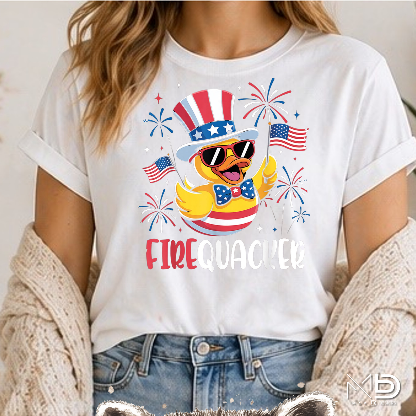 Funny Duck Patriotic Shirt | Firequacker Independence Day Tee