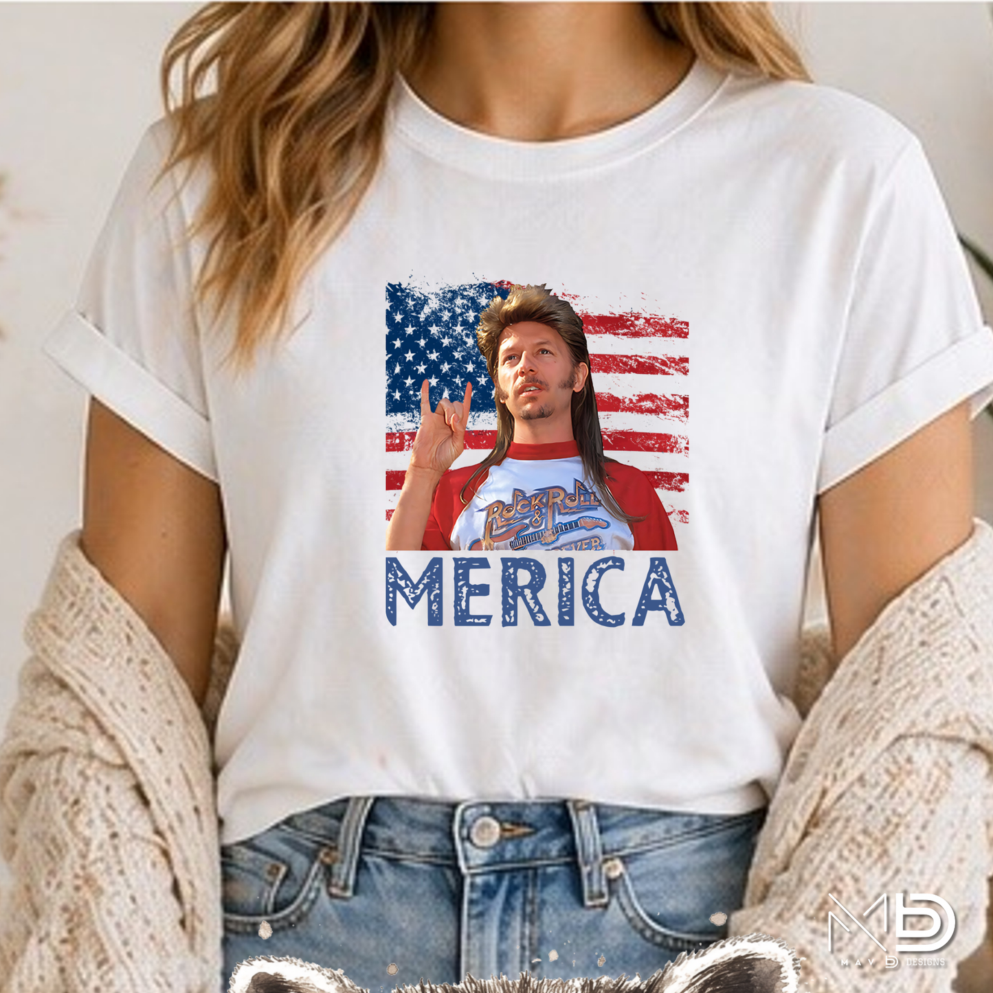 Merica Joe Dirt Shirt | Funny Patriotic Fourth of July Tee | Redneck America Graphic T-Shirt