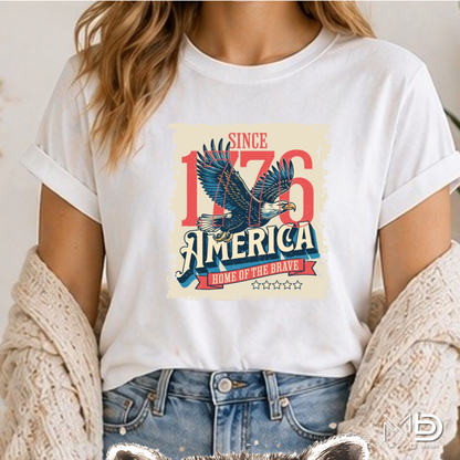 America Since 1776 Shirt | Patriotic Eagle USA Graphic Tee