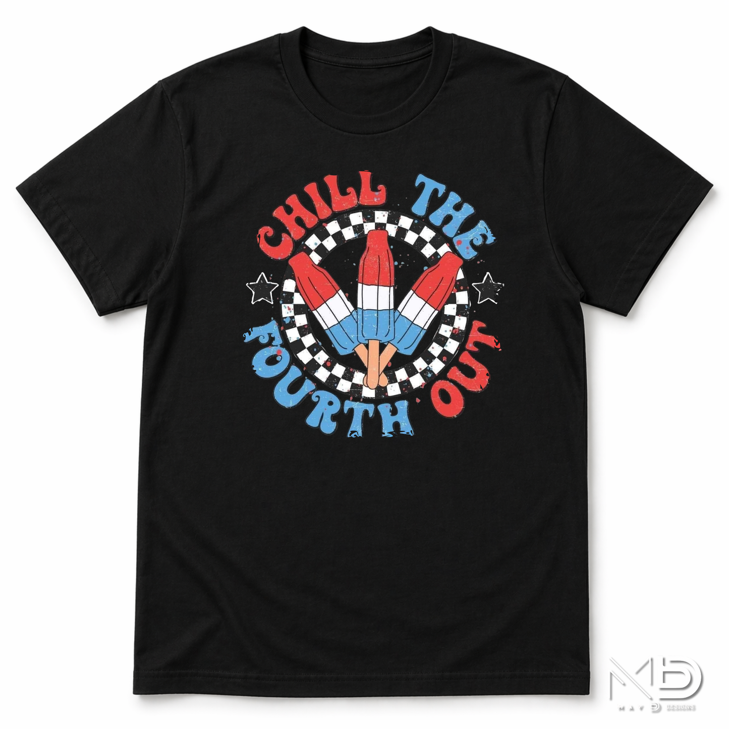 Chill The Fourth Out Shirt | Patriotic Popsicle Fourth of July Graphic Tee