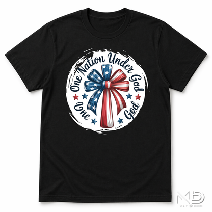 One Nation Under God Shirt | Christian Patriotic USA Graphic Tee