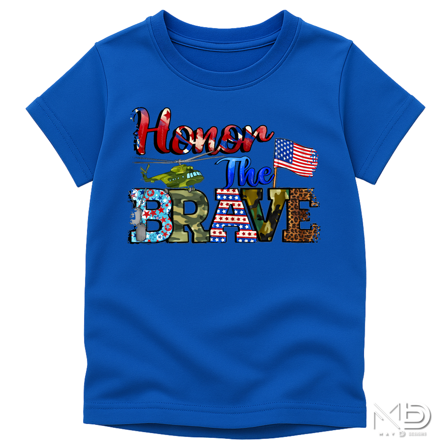 Honor The Brave Patriotic Military Shirt | Veteran Appreciation Tee | American Flag Support Our Troops T-Shirt