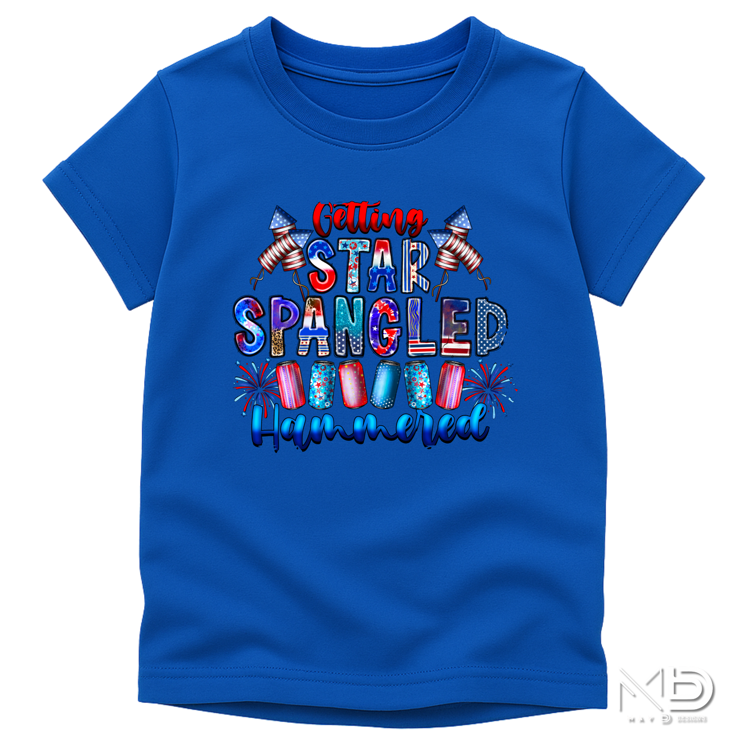 Getting Star Spangled Hammered Funny 4th of July Shirt | Patriotic Drinking Tee