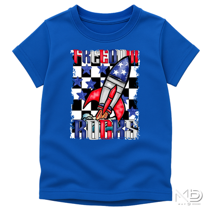 Freedom Rocks Rocket Launch Patriotic Tee