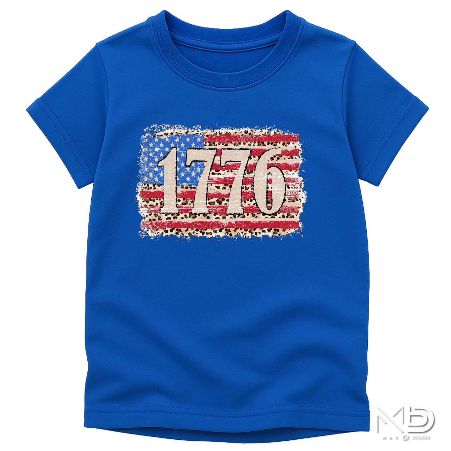 1776 Patriotic Leopard Flag Shirt | Vintage America Independence Day Tee | Fourth of July Graphic T-Shirt