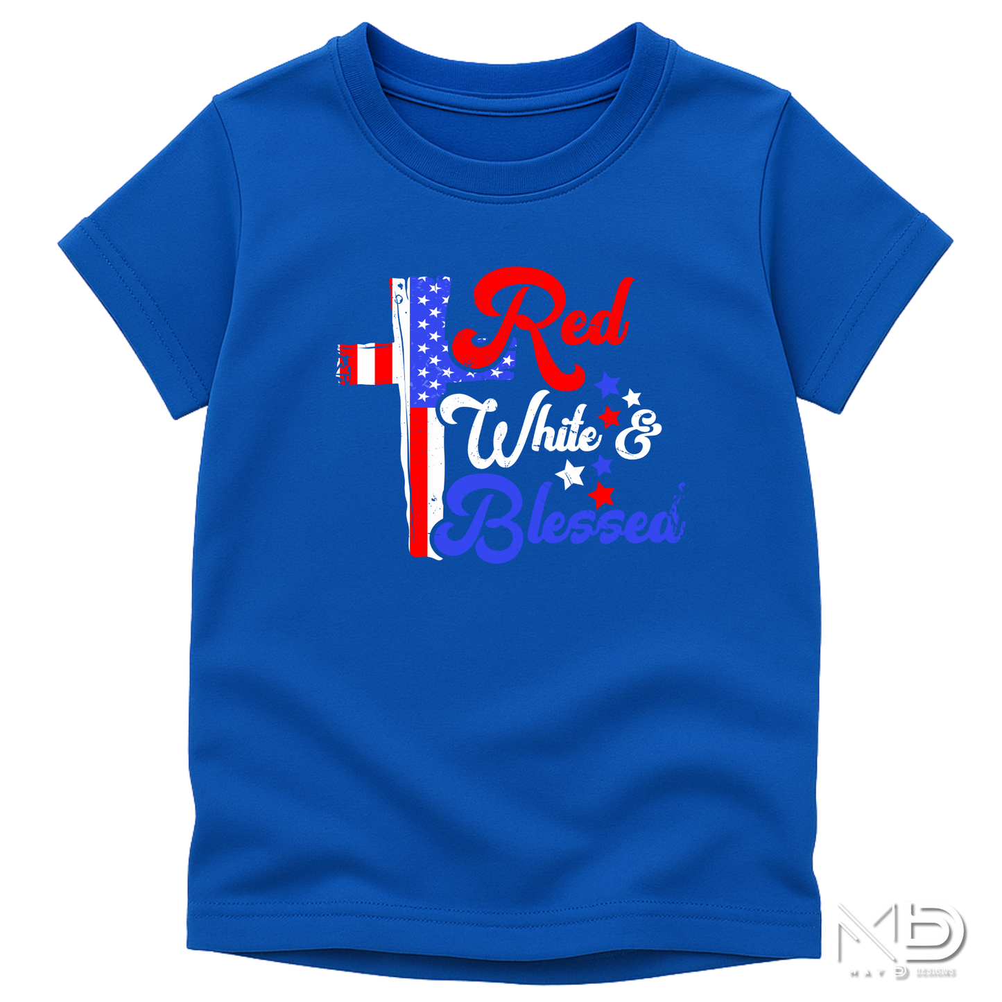 Red, White & Blessed Patriotic Cross Shirt