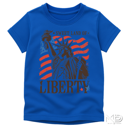 Sweet Land of Liberty Shirt | Statue of Liberty Patriotic Tee | Americana Fourth of July Shirt | USA Freedom Graphic T-Shirt