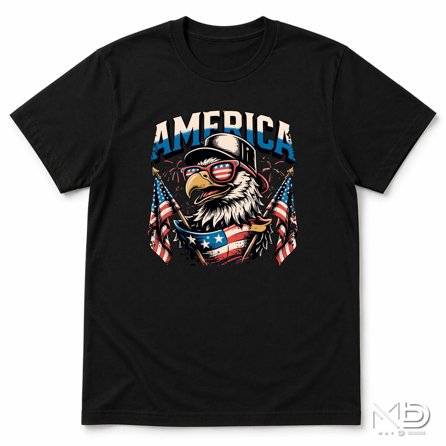 America Eagle Shirt | Patriotic Bald Eagle Fourth of July Graphic Tee