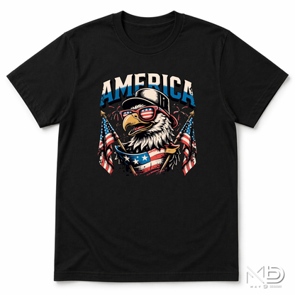 America Eagle Shirt | Patriotic Bald Eagle Fourth of July Graphic Tee