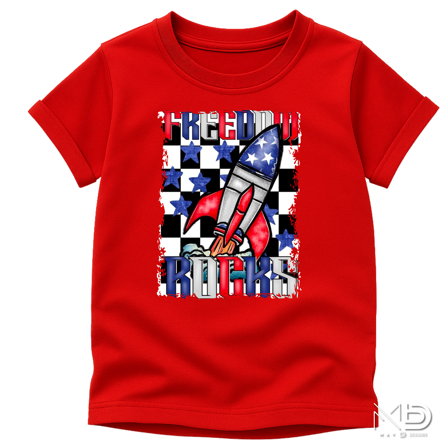 Freedom Rocks Rocket Launch Patriotic Tee