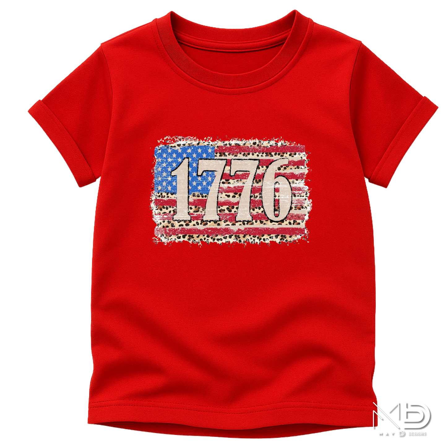 1776 Patriotic Leopard Flag Shirt | Vintage America Independence Day Tee | Fourth of July Graphic T-Shirt