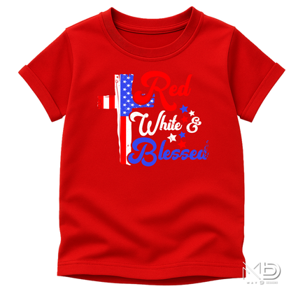 Red, White & Blessed Patriotic Cross Shirt