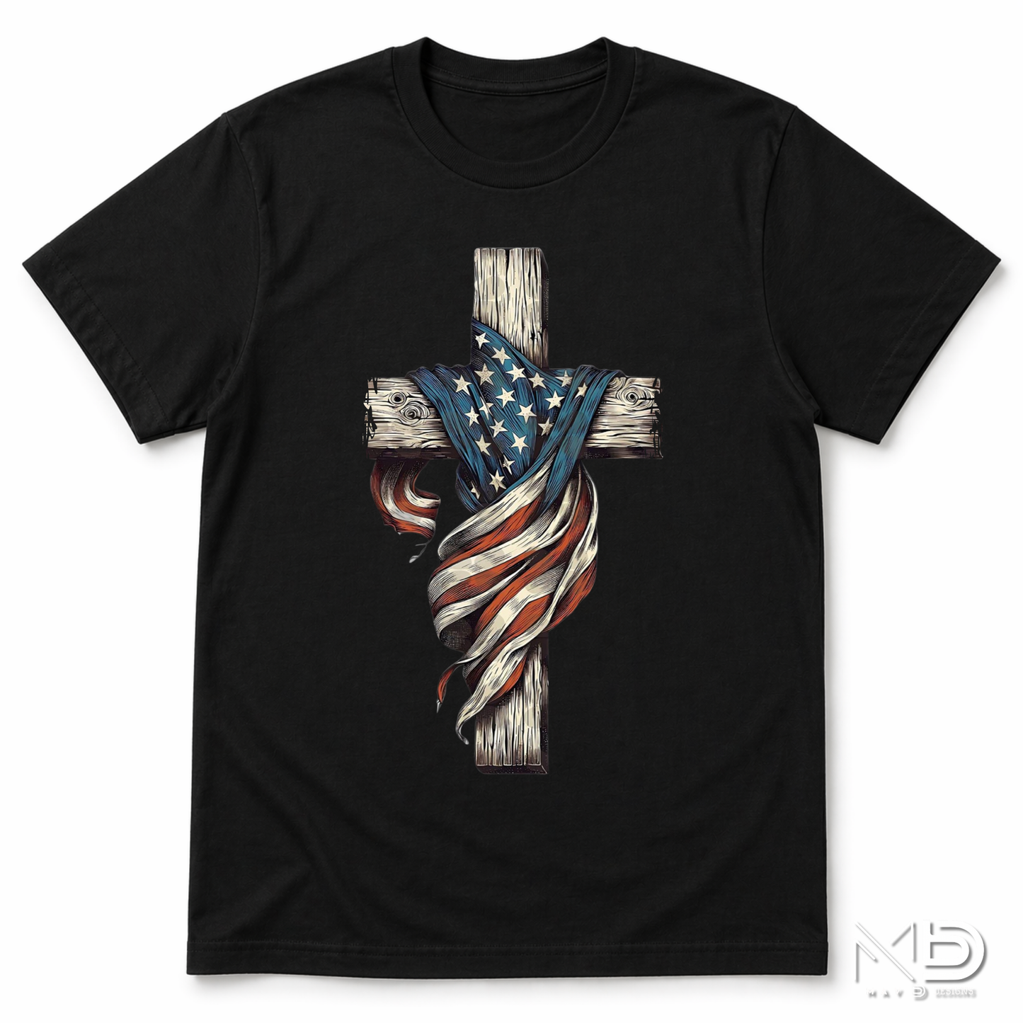 Patriotic Cross Shirt | Faith & Freedom USA Graphic Tee