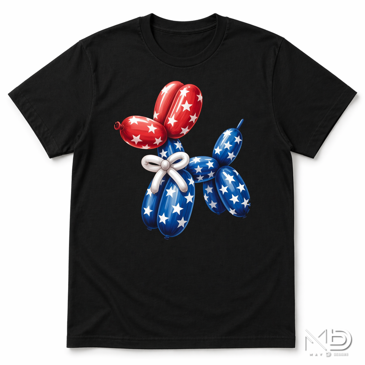 Patriotic Balloon Dog Shirt | Red White & Blue Fourth of July Tee