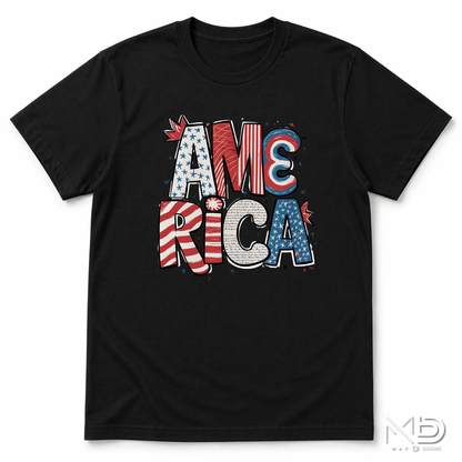 America Patriotic Shirt | Red White Blue USA Graphic Tee