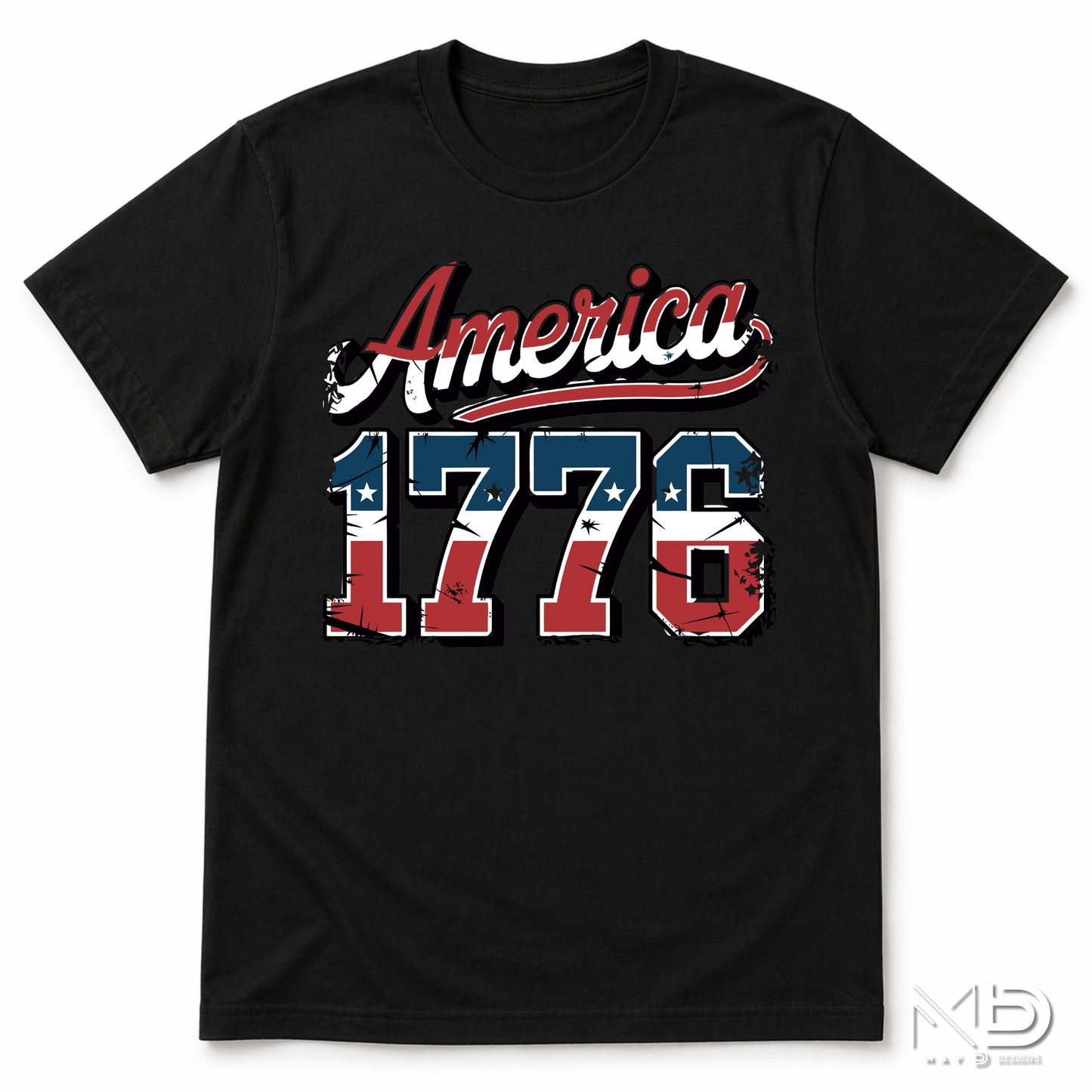 America 1776 Shirt | Vintage Patriotic Fourth of July Graphic Tee