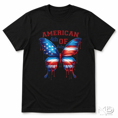 American 4th of July Butterfly Shirt | Patriotic Butterfly Graphic Tee