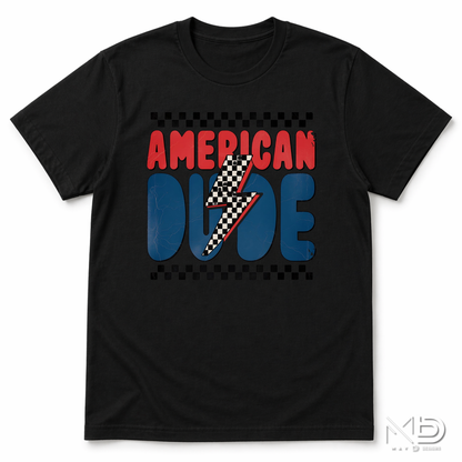 American Dude Patriotic Shirt | Retro Fourth of July Graphic Tee