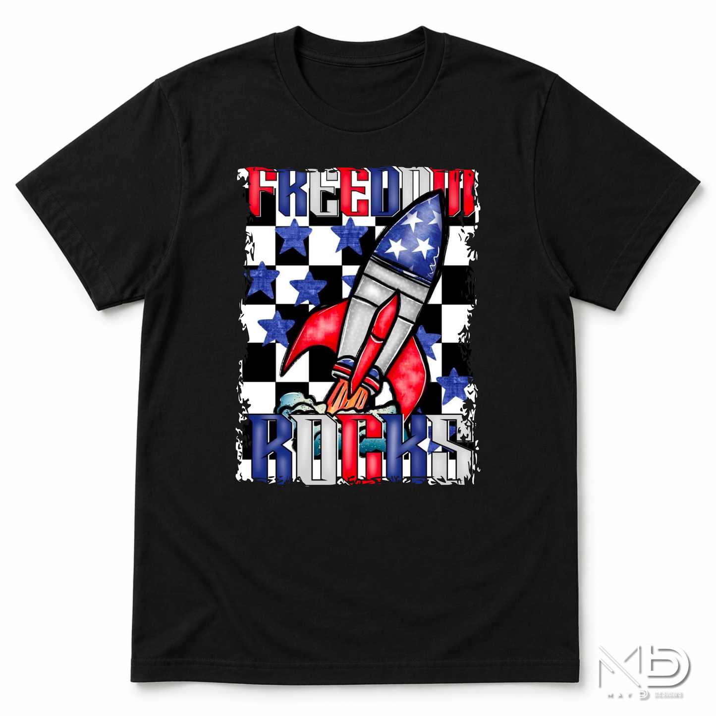 Freedom Rocks Rocket Launch Patriotic Tee