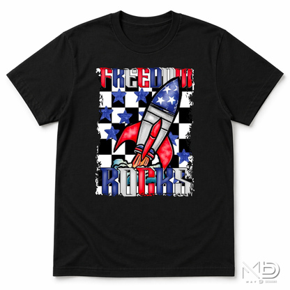 Freedom Rocks Rocket Launch Patriotic Tee