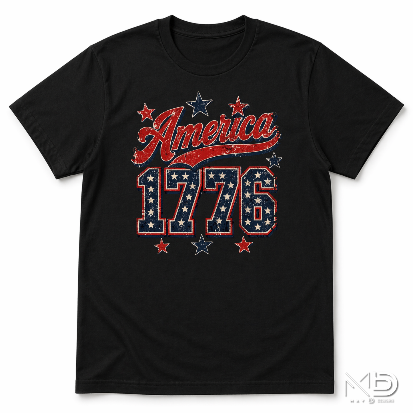 America 1776 Shirt | Vintage Patriotic USA Graphic Tee