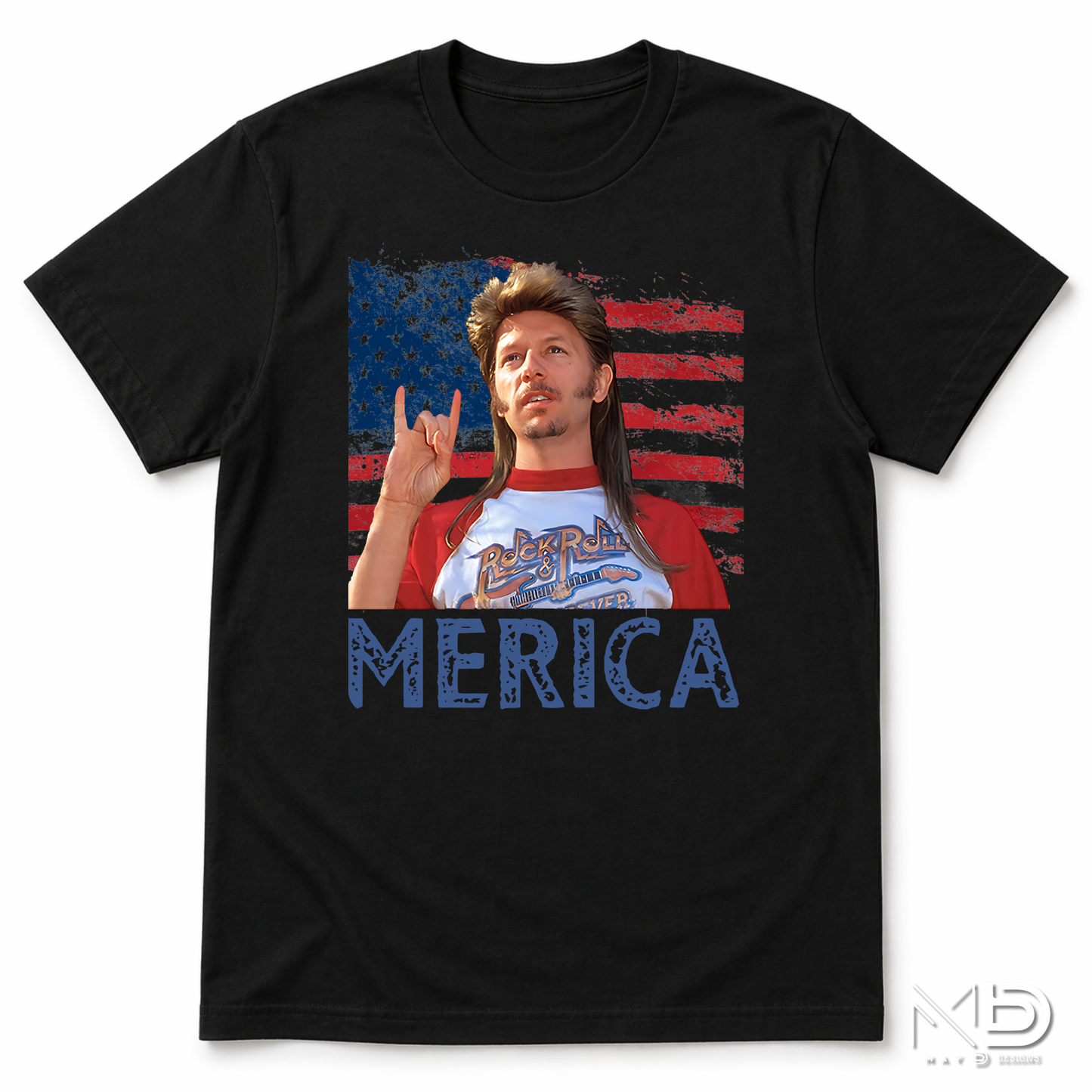 Merica Joe Dirt Shirt | Funny Patriotic Fourth of July Tee | Redneck America Graphic T-Shirt