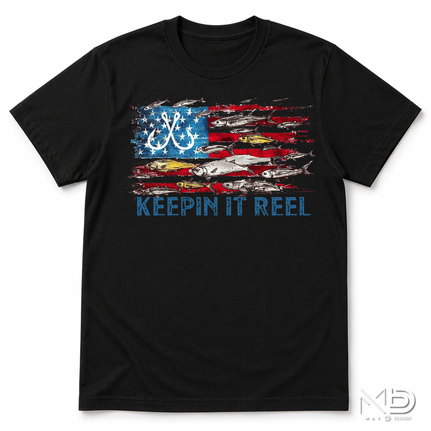 Keepin’ It Reel Patriotic Fishing Shirt | American Flag Angler Tee