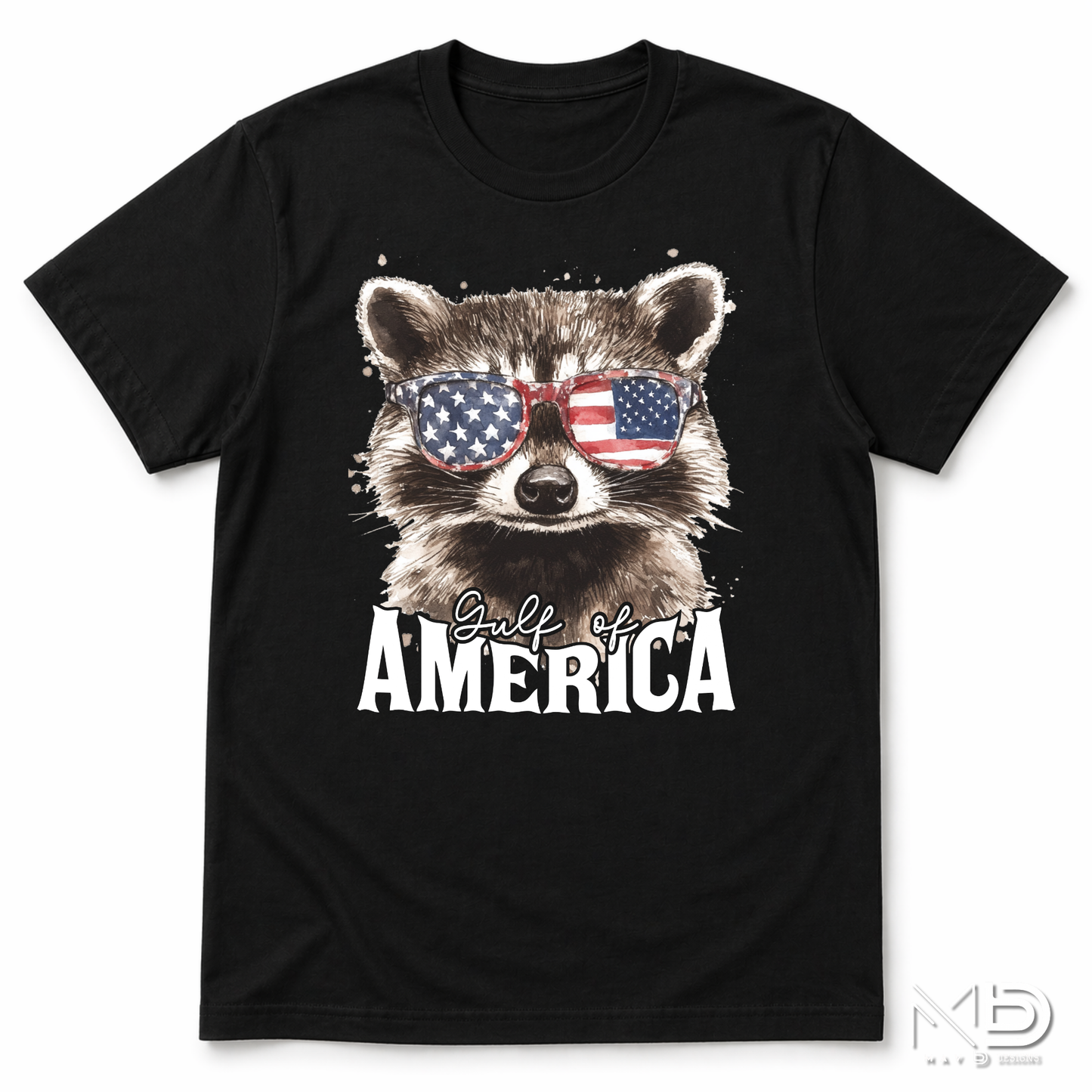 Gulf of America Raccoon Shirt | Patriotic Raccoon Graphic Tee | Funny Fourth of July USA T-Shirt