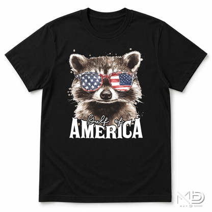 Gulf of America Raccoon Shirt | Patriotic Raccoon Graphic Tee | Funny Fourth of July USA T-Shirt