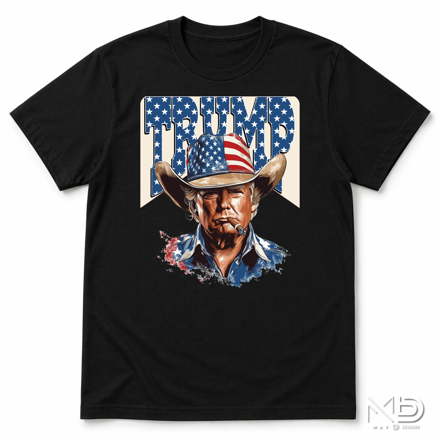 Trump Cowboy Shirt | Patriotic Western Graphic Tee | America First Country Style T-Shirt