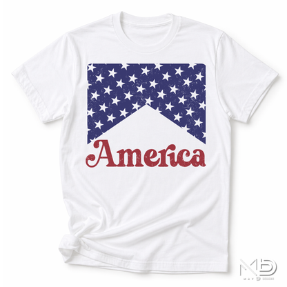Vintage America Stars & Stripes Patriotic Shirt | Fourth of July Graphic Tee