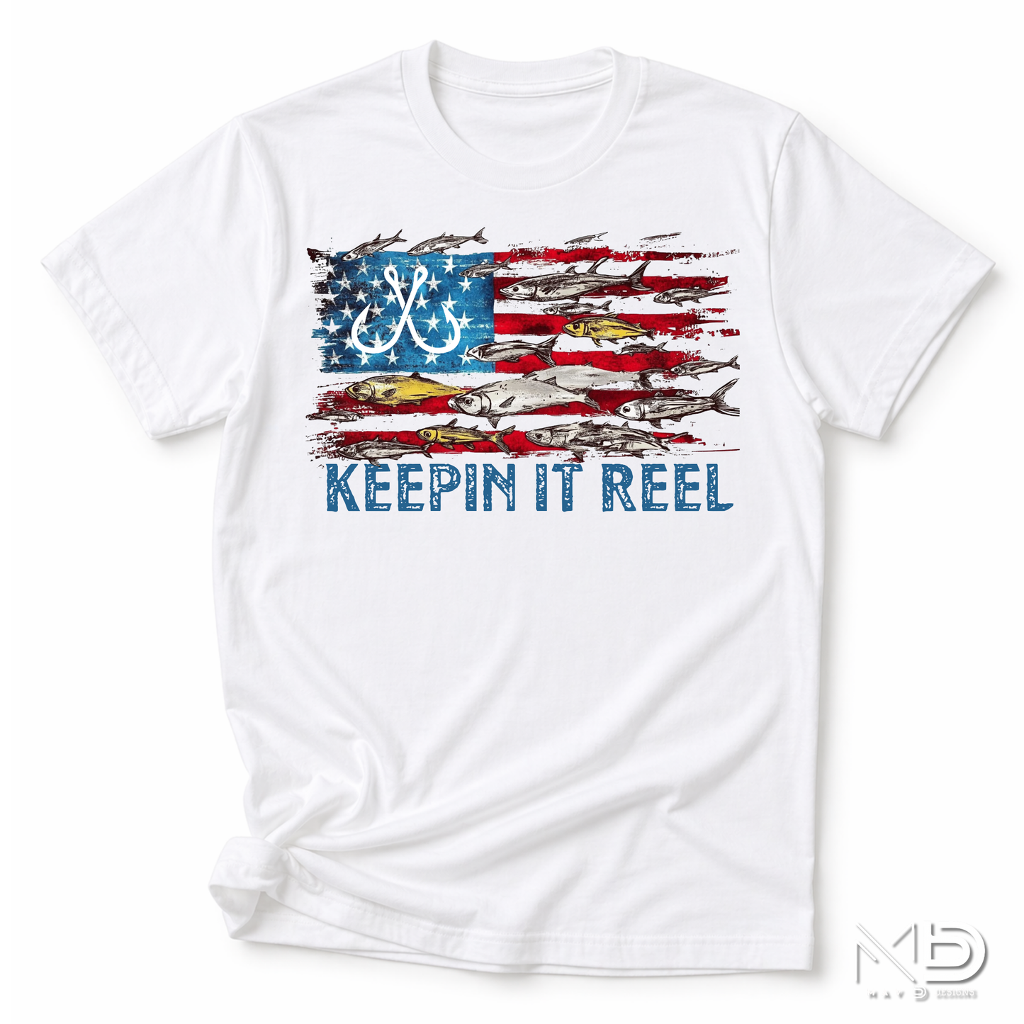 Keepin’ It Reel Patriotic Fishing Shirt | American Flag Angler Tee