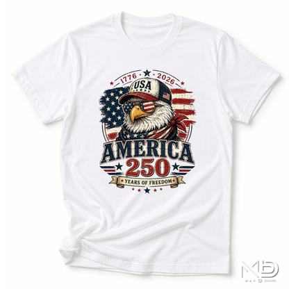 America 250 Shirt | Patriotic Eagle 1776-2026 USA Graphic Tee
