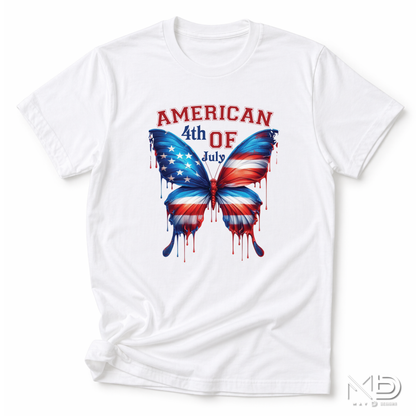 American 4th of July Butterfly Shirt | Patriotic Butterfly Graphic Tee