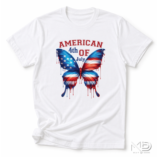 American 4th of July Butterfly Shirt | Patriotic Butterfly Graphic Tee