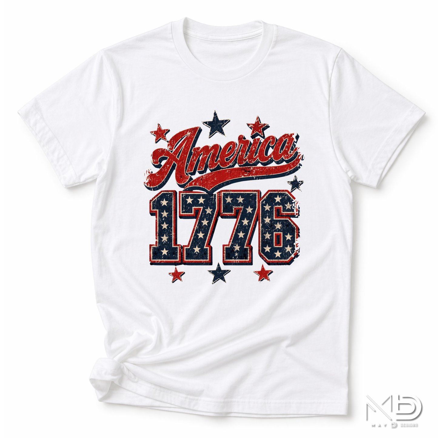 America 1776 Shirt | Vintage Patriotic USA Graphic Tee