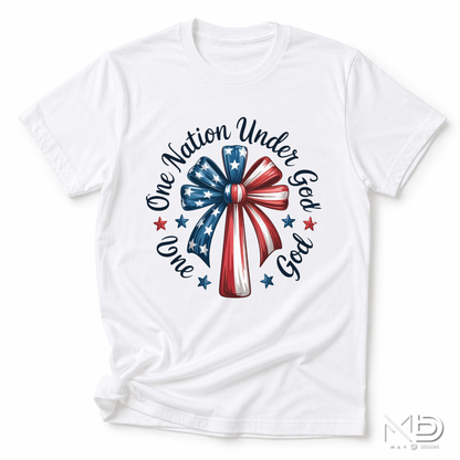 One Nation Under God Shirt | Christian Patriotic USA Graphic Tee