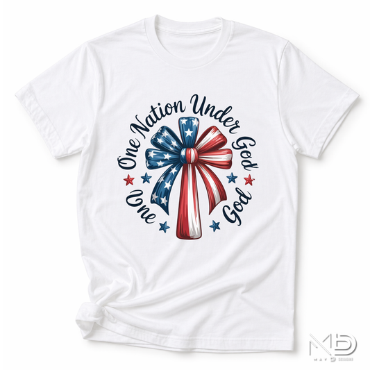 One Nation Under God Shirt | Christian Patriotic USA Graphic Tee