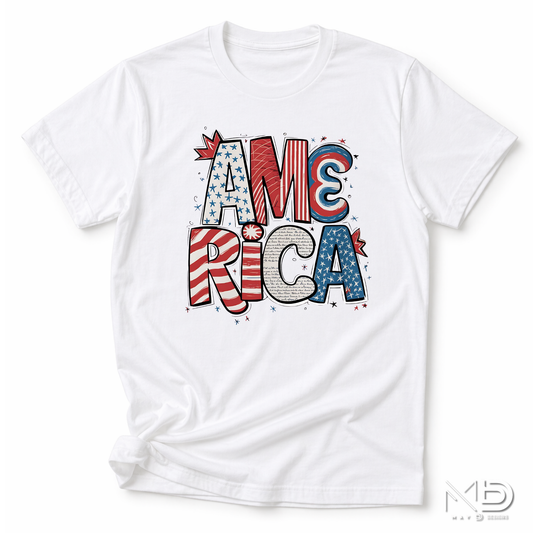 America Patriotic Shirt | Red White Blue USA Graphic Tee