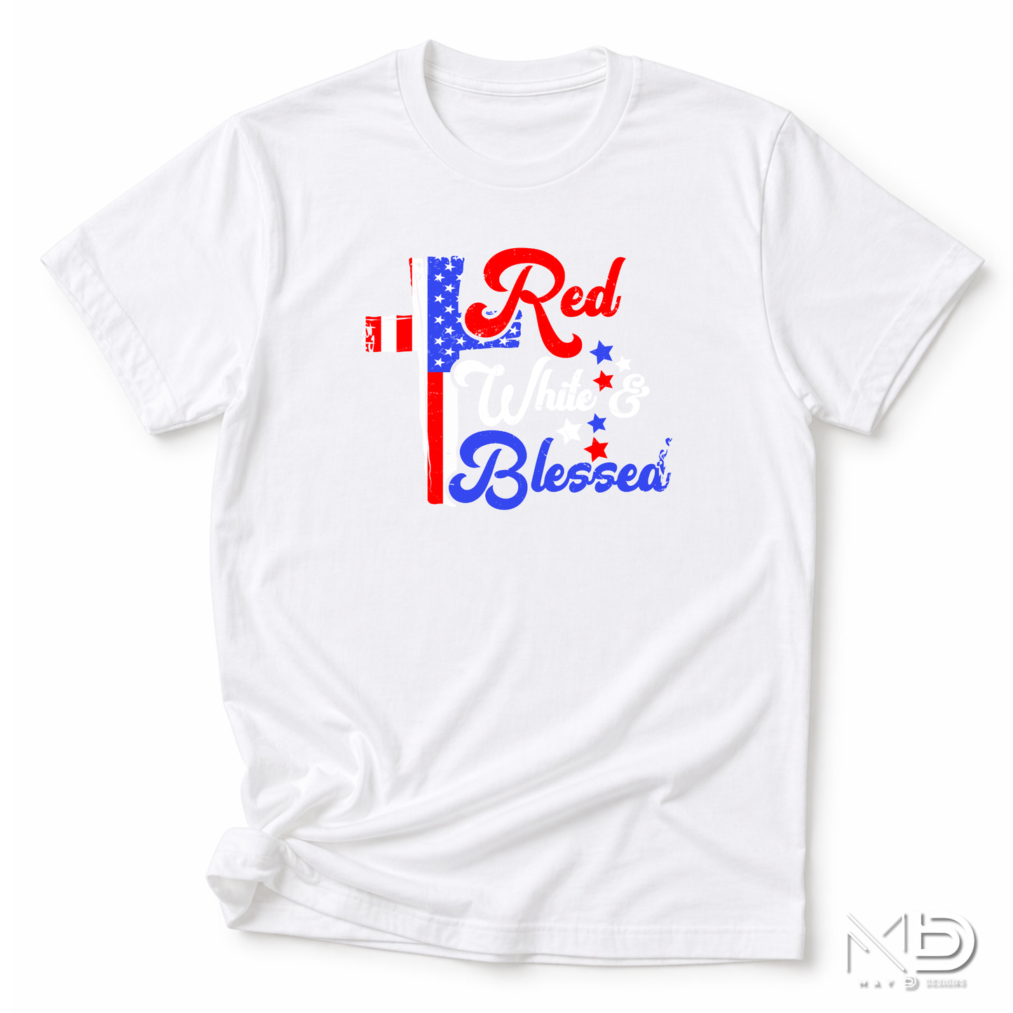 Red, White & Blessed Patriotic Cross Shirt