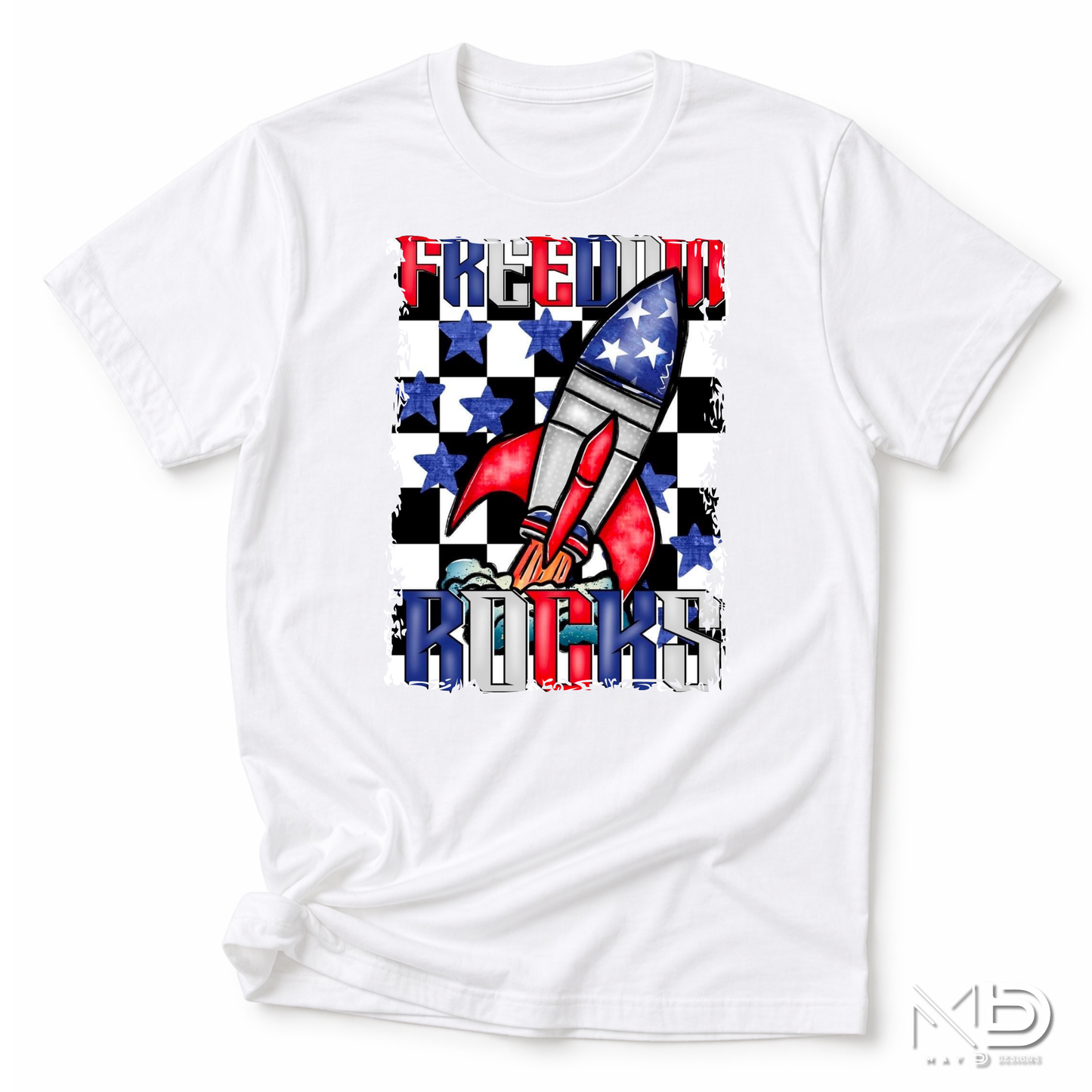 Freedom Rocks Rocket Launch Patriotic Tee