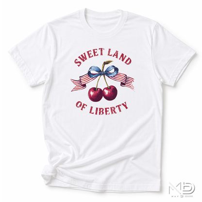 Sweet Land of Liberty Patriotic Cherry Shirt