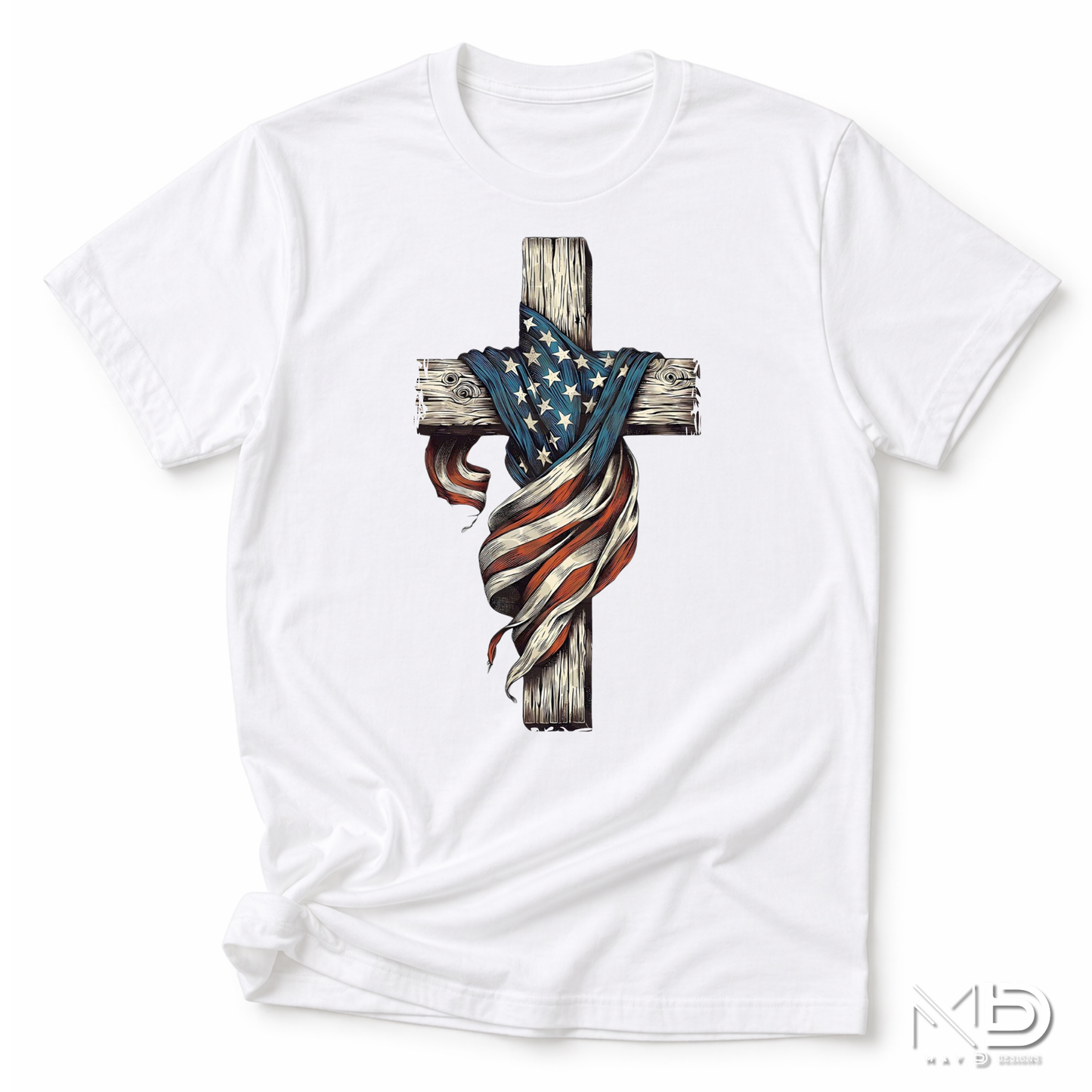 Patriotic Cross Shirt | Faith & Freedom USA Graphic Tee