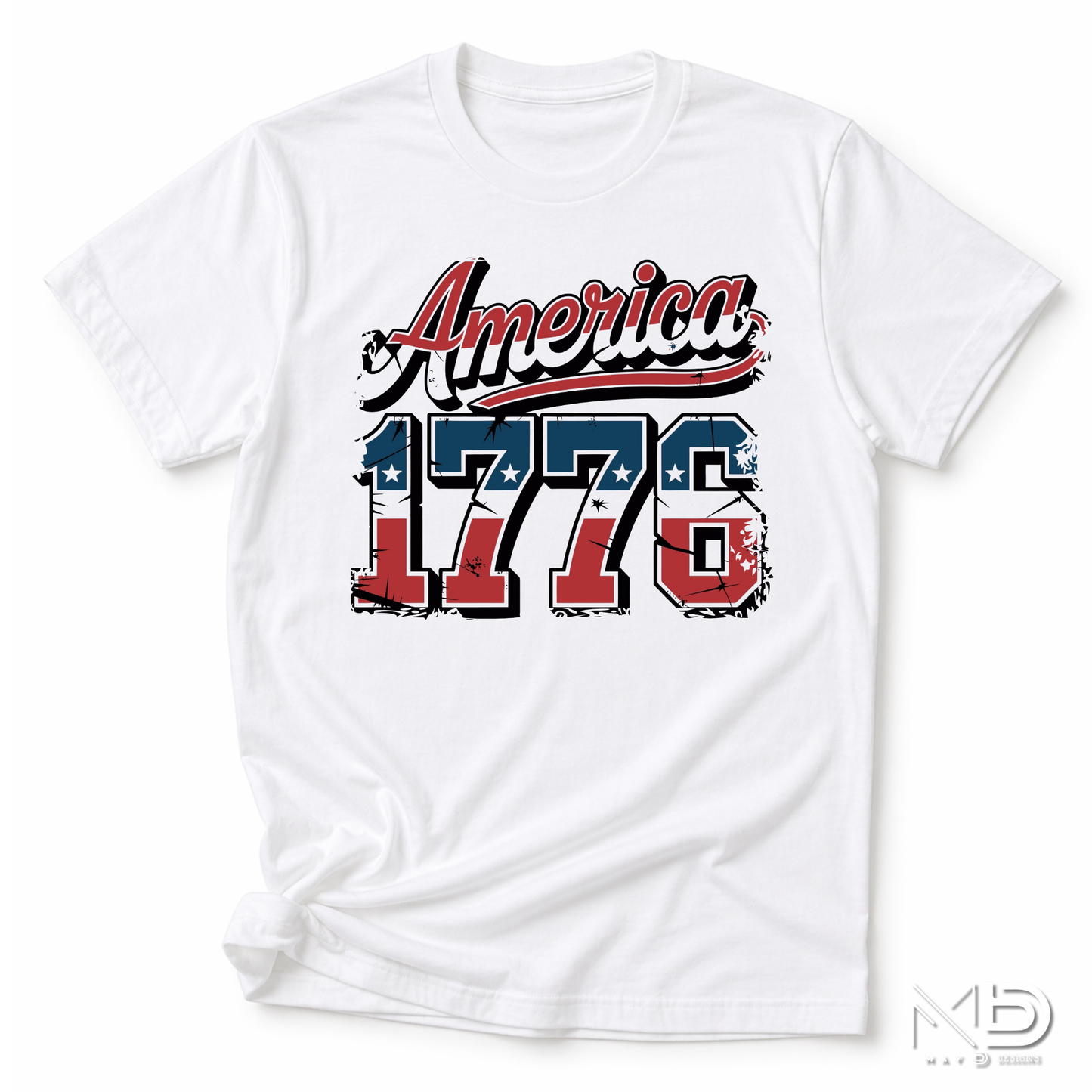 America 1776 Shirt | Vintage Patriotic Fourth of July Graphic Tee