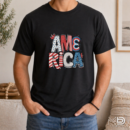 America Patriotic Shirt | Red White Blue USA Graphic Tee