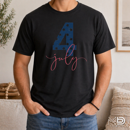 4th of July Shirt | Simple Patriotic Independence Day Graphic Tee