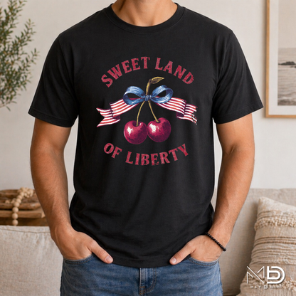 Sweet Land of Liberty Patriotic Cherry Shirt