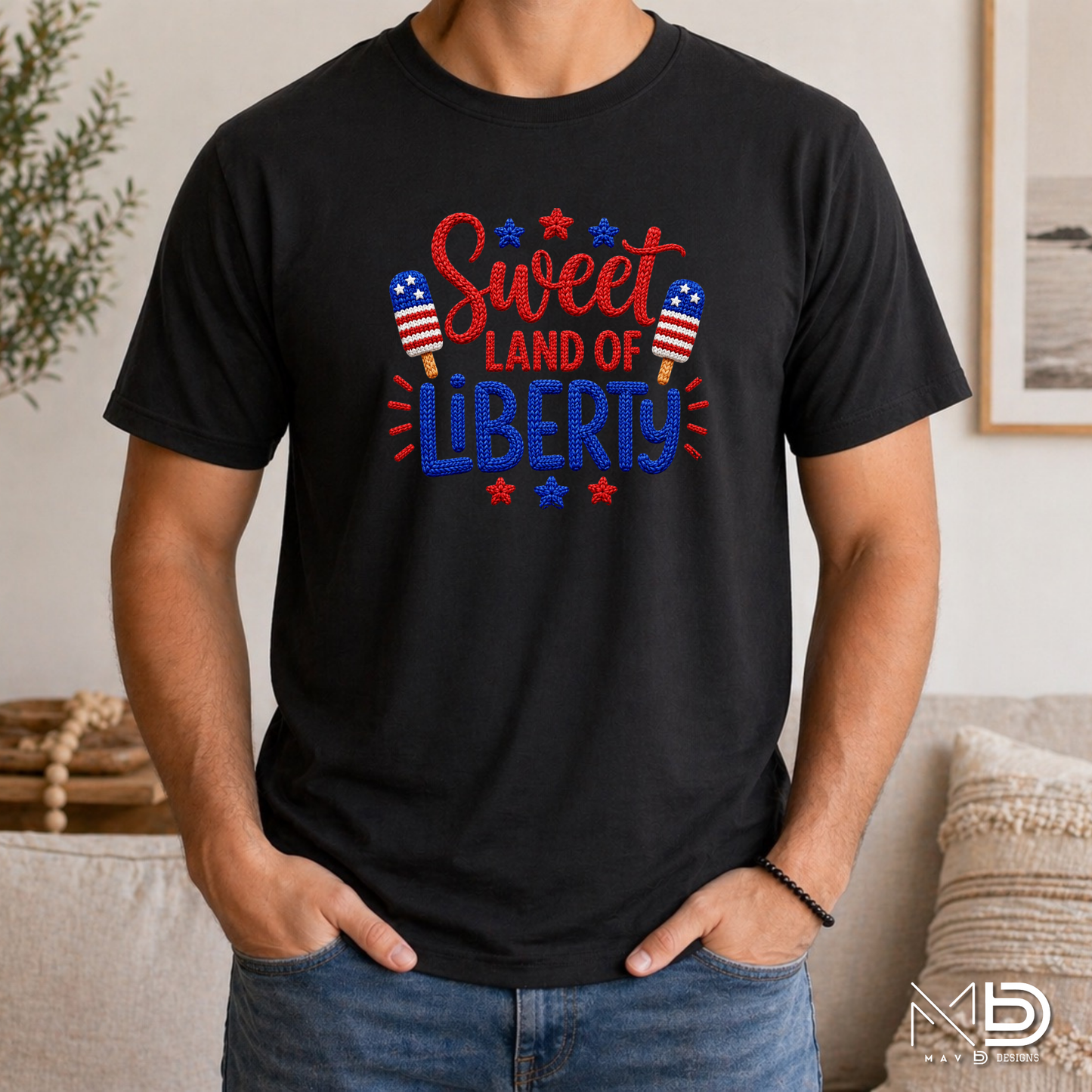 Sweet Land of Liberty Shirt | Patriotic Popsicle Fourth of July Tee