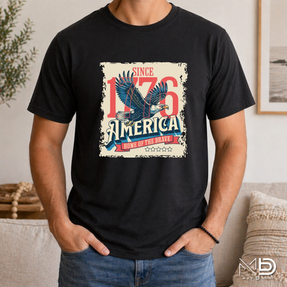 America Since 1776 Shirt | Patriotic Eagle USA Graphic Tee